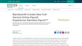 
                            2. Bamboo Payroll - PR Newswire