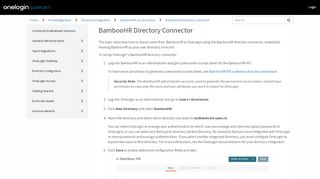 
                            13. BambooHR Directory Connector - Knowledge Base - Customer ...