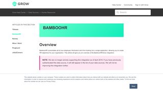 
                            12. BambooHR – Grow Help Center