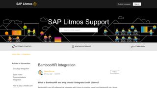 
                            8. BambooHR Integration – Litmos Help