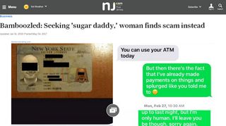 
                            13. Bamboozled: Seeking 'sugar daddy,' woman finds scam instead | NJ ...