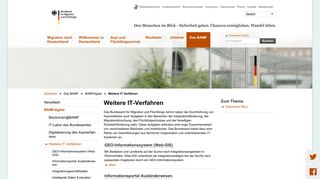 
                            8. BAMF - Bundesamt für Migration und Flüchtlinge - Weitere IT Verfahren