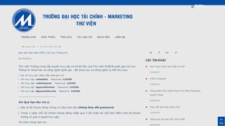 
                            13. Bạn đọc đặc biệt CSDL của Cục Thông tin - Thư viện Trường Đại học ...