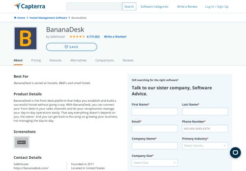 
                            11. BananaDesk PMS Reviews and Pricing - 2019 - Capterra