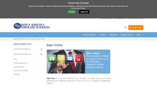 
                            2. Banca Agricola Popolare di Ragusa - Bapr Online