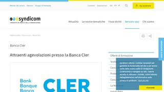 
                            10. Banca Cler | syndicom - Sindacato dei media e della comunicazione