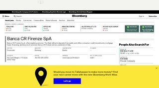 
                            9. Banca CR Firenze S.p.A.: Private Company Information - Bloomberg