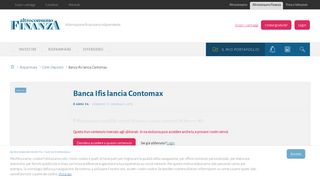 
                            10. Banca Ifis lancia Contomax - Altroconsumo