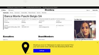 
                            12. Banca Monte Paschi Belgio S.A.: Private Company Information ...