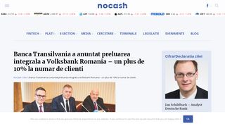 
                            9. Banca Transilvania a anuntat preluarea integrala a Volksbank Romania