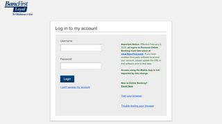 
                            1. BancFirst | Login