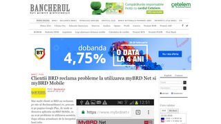 
                            7. Bancherul - Clientii BRD reclama probleme la utilizarea myBRD Net si ...