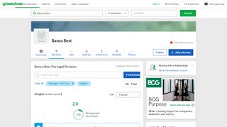 
                            11. Banco Best Reviews in Portugal | Glassdoor