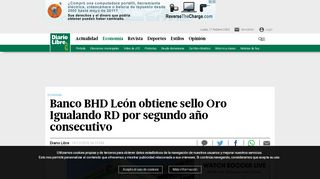 
                            9. Banco BHD León obtiene sello Oro Igualando RD por segundo año ...