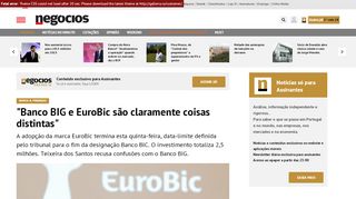 
                            8. Banco BIG e EuroBic são claramente coisas distintas - Banca ...