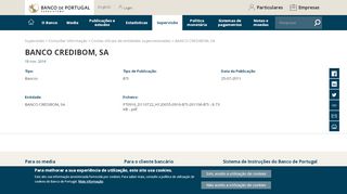 
                            13. BANCO CREDIBOM, SA | Banco de Portugal