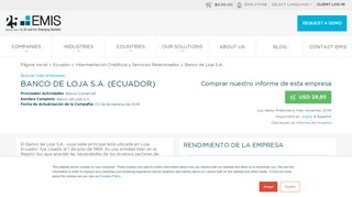 
                            3. Banco de Loja S.A. Perfil de Compañía | EMIS