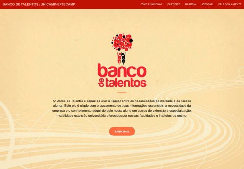 
                            4. Banco de Talentos Unicamp/Extecamp