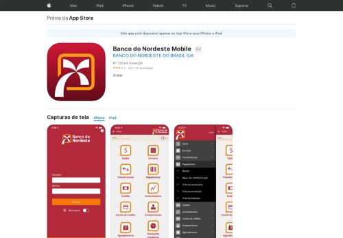 
                            11. Banco do Nordeste Mobile na App Store - iTunes - Apple