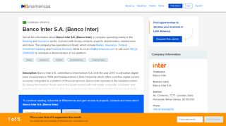 
                            12. Banco Inter S.A. (Banco Inter) - BNamericas