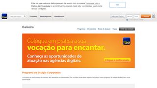 
                            6. Banco Itaú > Carreira - Feito Para Você - Itau