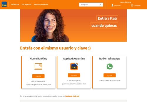 
                            1. Banco Itaú - Nuevo home banking