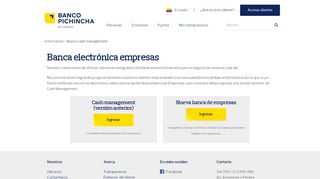
                            1. Banco Pichincha - Nuevo cash management - pichincha.com