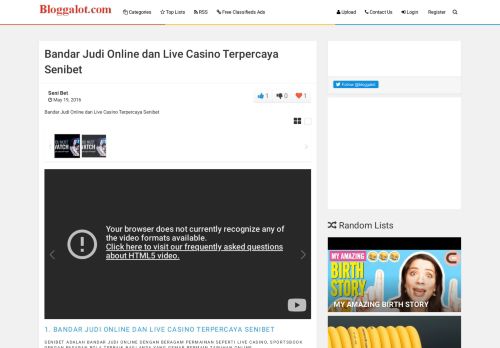 
                            4. Bandar Judi Online dan Live Casino Terpercaya Senibet