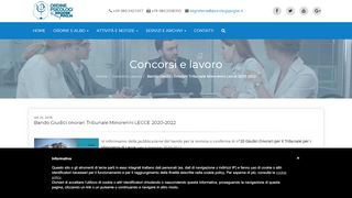 
                            8. Bando Giudici onorari Tribunale Minorenni LECCE 2020-2022 ...