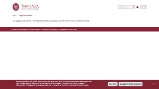 
                            7. Bando Laziodisu 2018 - 2019 | Sapienza Università di Roma