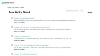 
                            7. Bandsintown | Fans: Getting Started