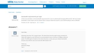 
                            9. bandwidth requirements per login - Okta Support