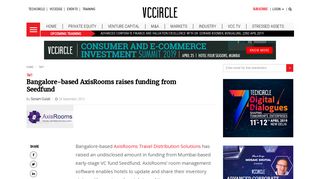 
                            3. Bangalore-based AxisRooms raises funding from Seedfund | VCCircle