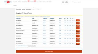 
                            11. Bangalore to Tirupati Train Tickets, Book Trains, Check Online ...