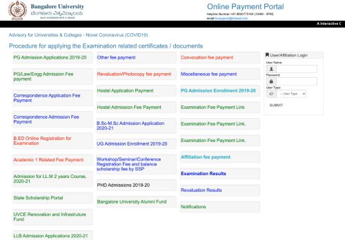 
                            11. Bangalore University | Online Payment Portal