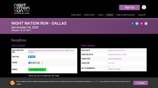 
                            11. BangBros: NIGHT NATION RUN - DALLAS - RunSignup