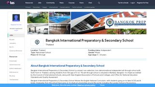 
                            4. Bangkok International Preparatory & Secondary School - Tes Jobs