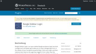 
                            2. Bangla Sidebar Login | WordPress.org