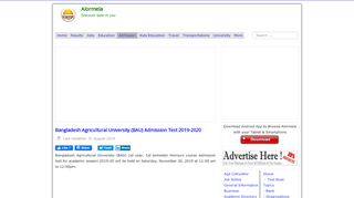 
                            12. Bangladesh Agricultural University (BAU) Admission Test ...