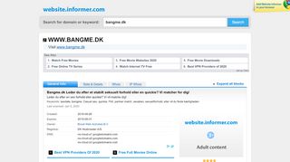 
                            4. bangme.dk at WI. Bangme.dk Leder du efter et stabilt seksuelt forhold ...