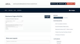 
                            7. Banimento Pagina FB ATEA - ATEA - Associação Brasileira de Ateus ...