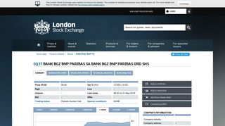 
                            8. BANK BGZ BNP PA share price (0Q3T) - London Stock Exchange