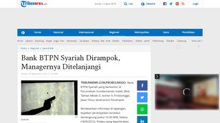 
                            6. Bank BTPN Syariah Dirampok, Managernya Ditelanjangi - Tribunnews ...