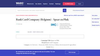 
                            6. Bank Card Company (Belgium) - Spaar en Pluk | WARC