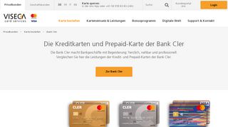 
                            10. Bank Cler Kreditkarte bestellen, die zu Ihnen passt | Viseca Card ...