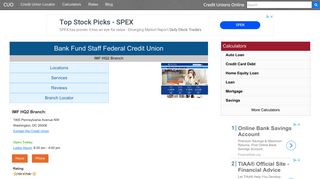 
                            4. Bank Fund Staff Federal Credit Union - Washington, DC at 1900 ...