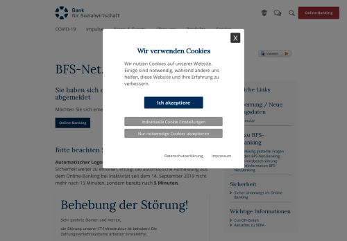 
                            12. Bank für Sozialwirtschaft: Online-Banking – Logout