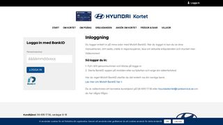 
                            1. Bank-ID inloggning | Hyundaikortet