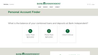 
                            5. Bank Independent | Find the Perfect Personal Checking Account For You