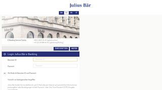 
                            4. Bank Julius Bär e-Banking Login - Julius Baer e-Banking